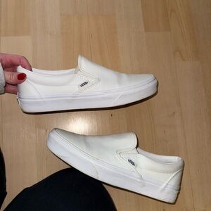 Vans Classic White Slip-On Loafers